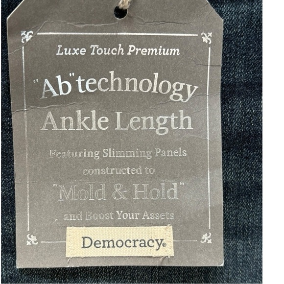 Democracy Ab Technology Ankle Length Step Hem Stretch Denim Jeans Size 16 - Picture 7 of 9